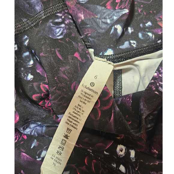 Lululemon Wunder Under Nulux High Rise Tight In Bloom Multi 28" Inseam, Size 6 - Picture 7 of 13